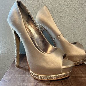 Stunning Gold and Studded Stilettos